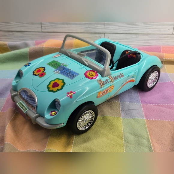 Vintage 1998 Mattel Barbie Green Ferrari GTS Convertible Sports Car - Picture 3 of 7